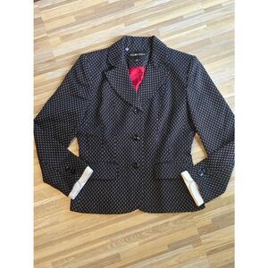 🇬🇪🔸️Vintage Sag Harbor Black Triple Button Suit Blazer Size 8